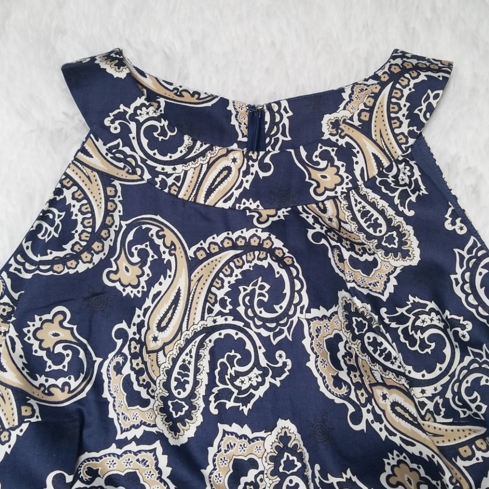 Ann Taylor Loft Paisley Print Sleeveless Dress - Picture 3 of 8